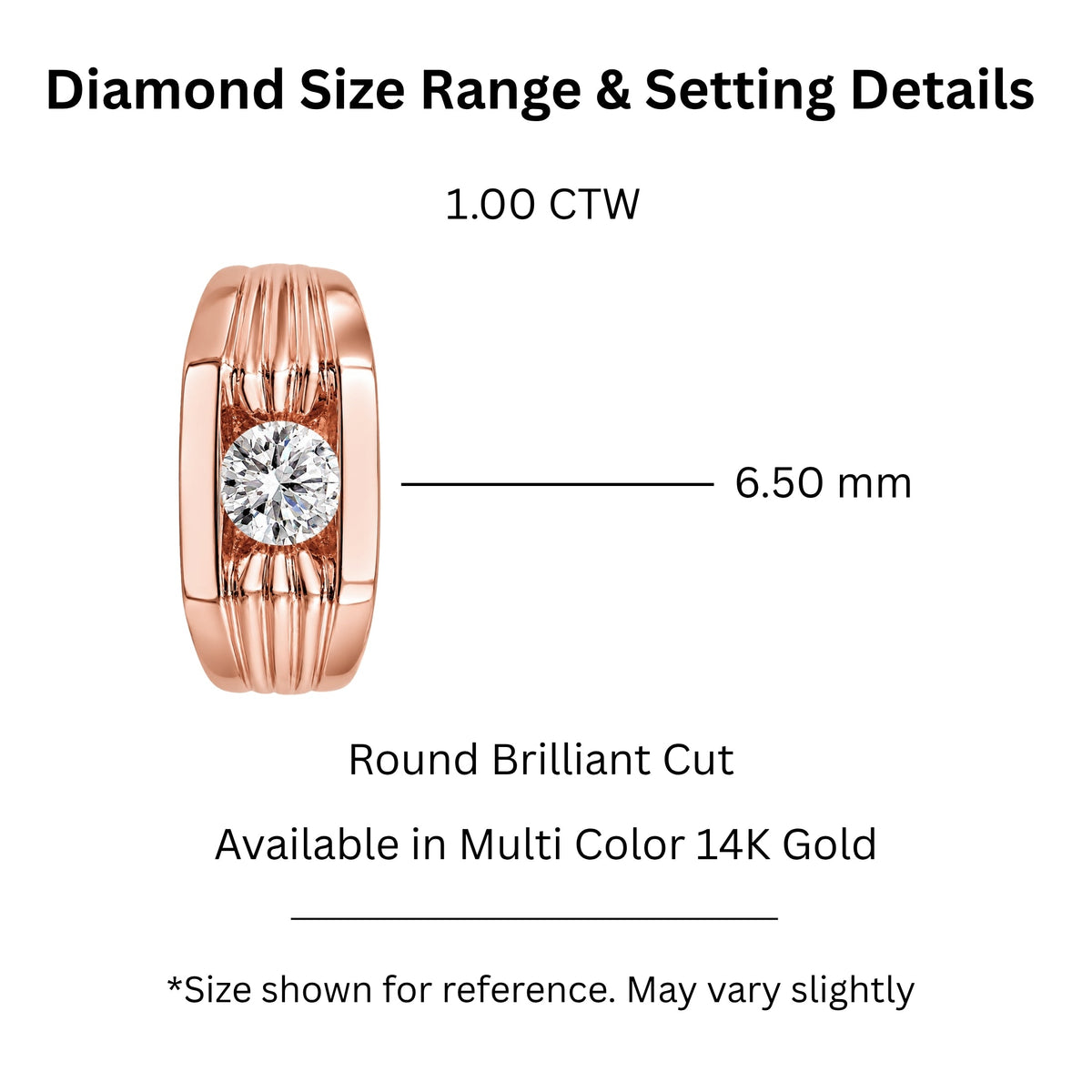 1 ct. T.W. Lab-Grown Diamond Round Engagement Ring in 14K White Gold or 14K Yellow Gold