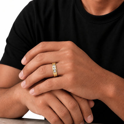 1 ct. T.W. Lab-Grown Diamond Round Three-Stone Engagement Ring in 14K White Gold or 14K Yellow Gold