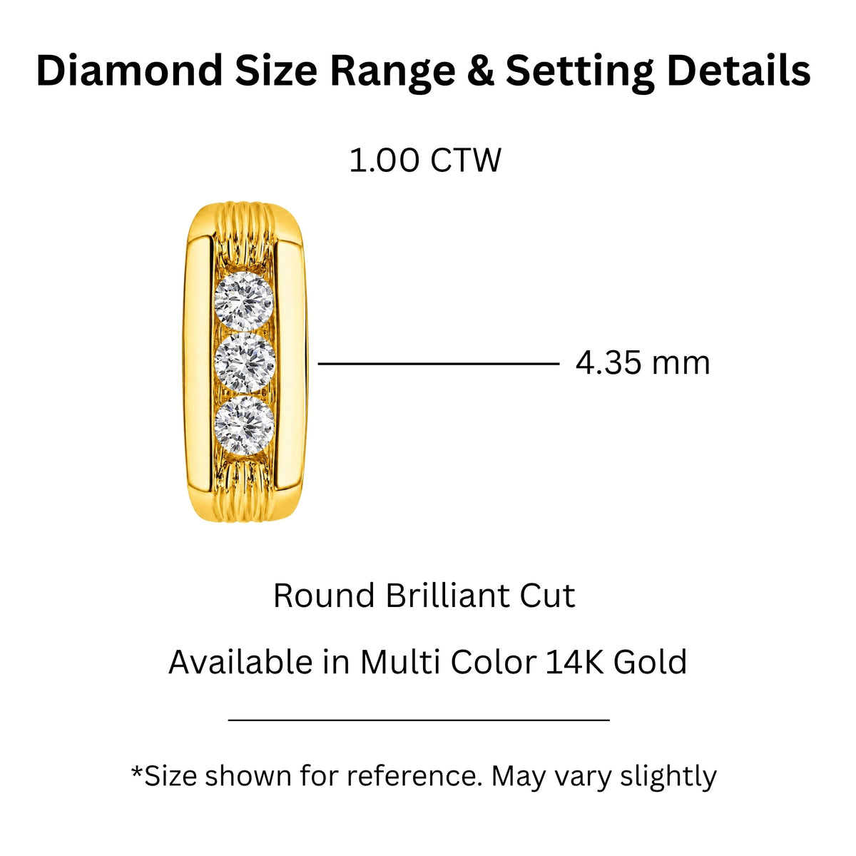 1 ct. T.W. Lab-Grown Diamond Round Three-Stone Engagement Ring in 14K White Gold or 14K Yellow Gold