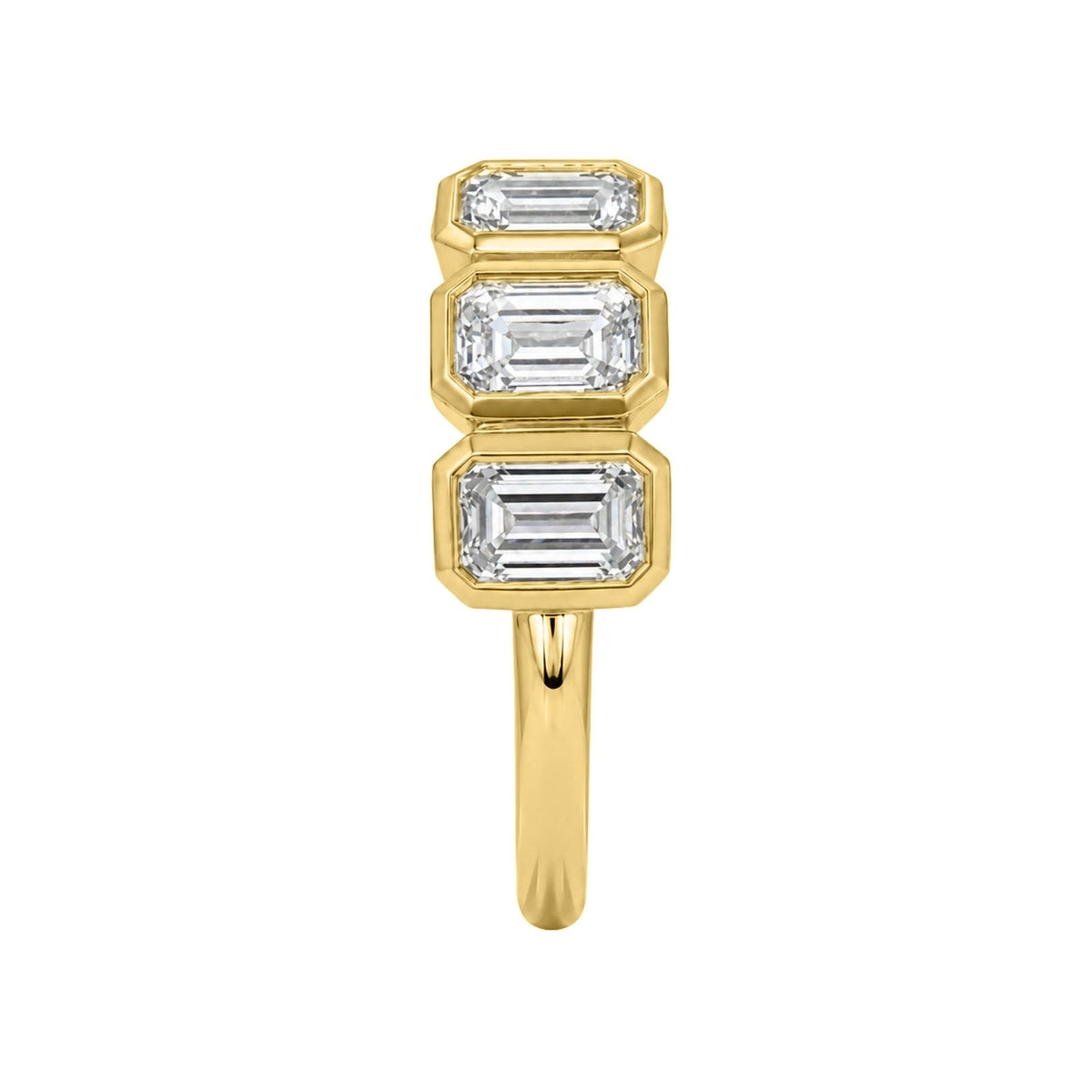 3 ct. T.W. Lab-Grown Diamond Emerald-Cut Five-Stone Wedding Ring in 14K White Gold or 14K Yellow Gold