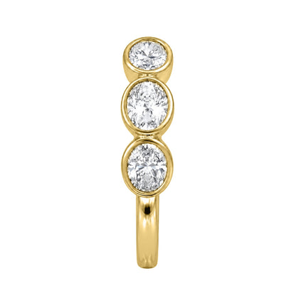 3 ct. T.W. Lab-Grown Diamond Oval Five-Stone Wedding Ring in 14K White Gold or 14K Yellow Gold
