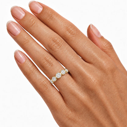 3 ct. T.W. Lab-Grown Diamond Oval Five-Stone Wedding Ring in 14K White Gold or 14K Yellow Gold