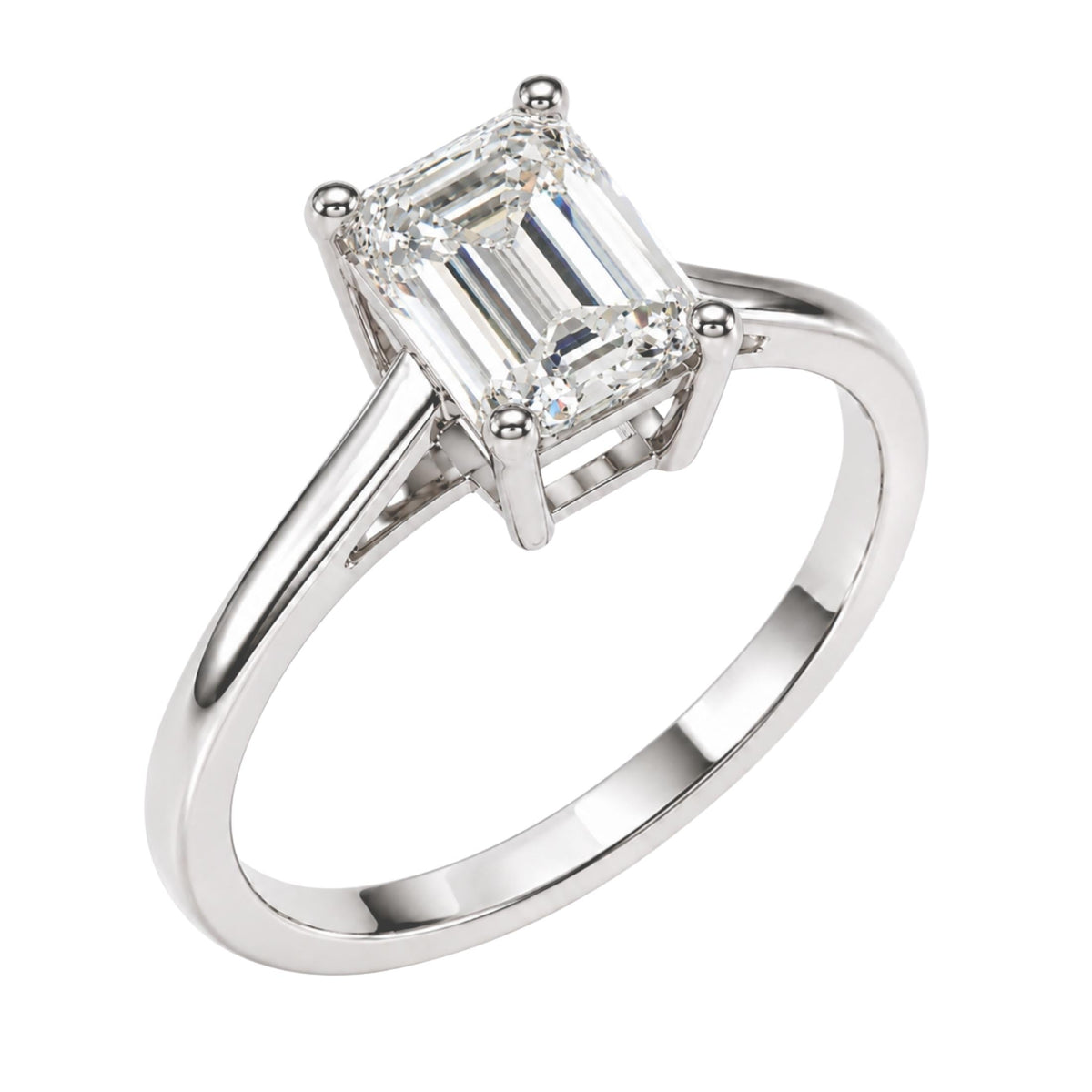 Lab-Grown Diamond Solitaire Engagement Ring in 14K White Gold or 14K Yellow Gold