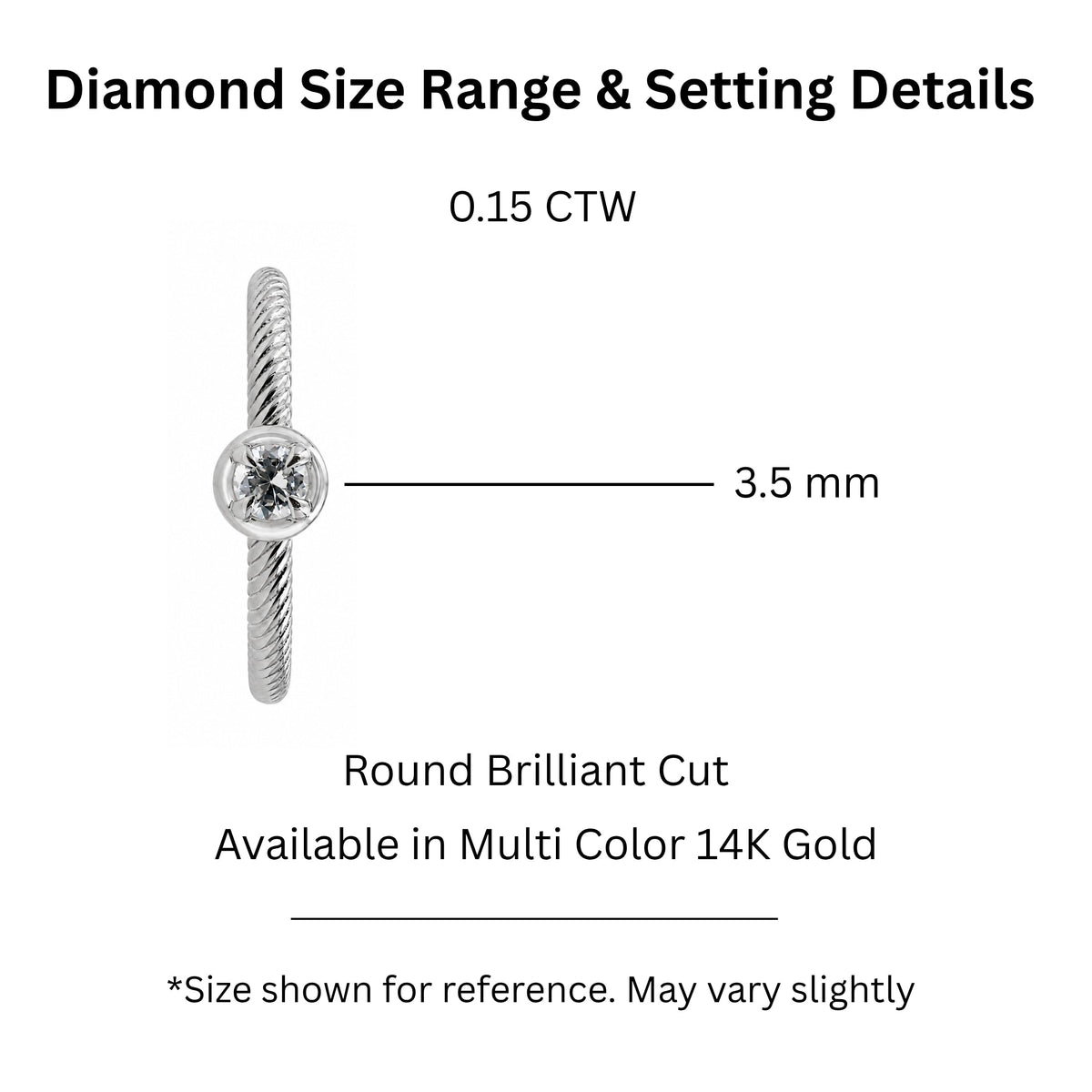 0.15 ct. T.W. Lab-Grown Diamond Round Bezel Engagement Ring in 14K White Gold or 14K Yellow Gold
