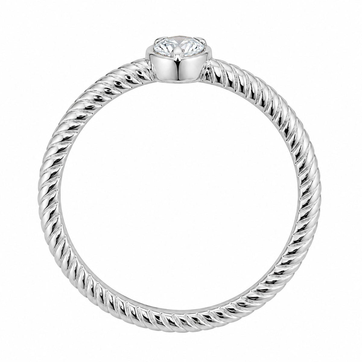 0.2 ct. T.W. Lab-Grown Diamond Pear Bezel Engagement Ring in 14K White Gold or 14K Yellow Gold