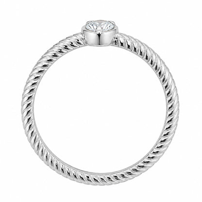 0.2 ct. T.W. Lab-Grown Diamond Pear Bezel Engagement Ring in 14K White Gold or 14K Yellow Gold