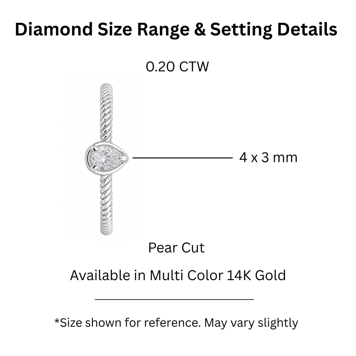0.2 ct. T.W. Lab-Grown Diamond Pear Bezel Engagement Ring in 14K White Gold or 14K Yellow Gold