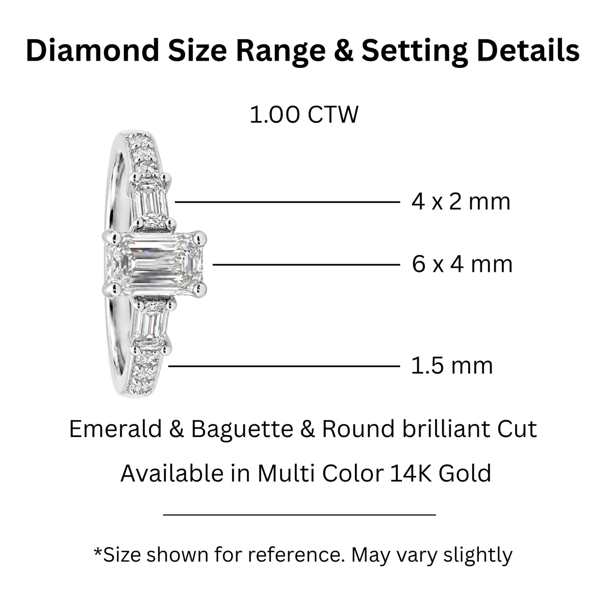 1 ct. T.W. Lab-Grown Diamond Round Engagement Ring in 14K White Gold or 14K Yellow Gold