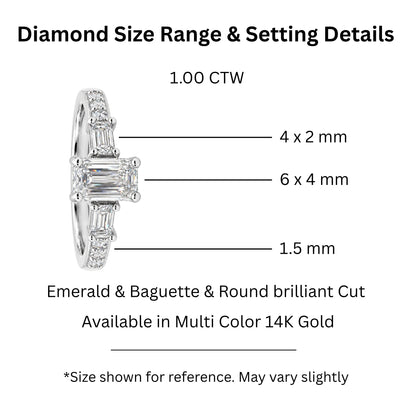 1 ct. T.W. Lab-Grown Diamond Round Engagement Ring in 14K White Gold or 14K Yellow Gold