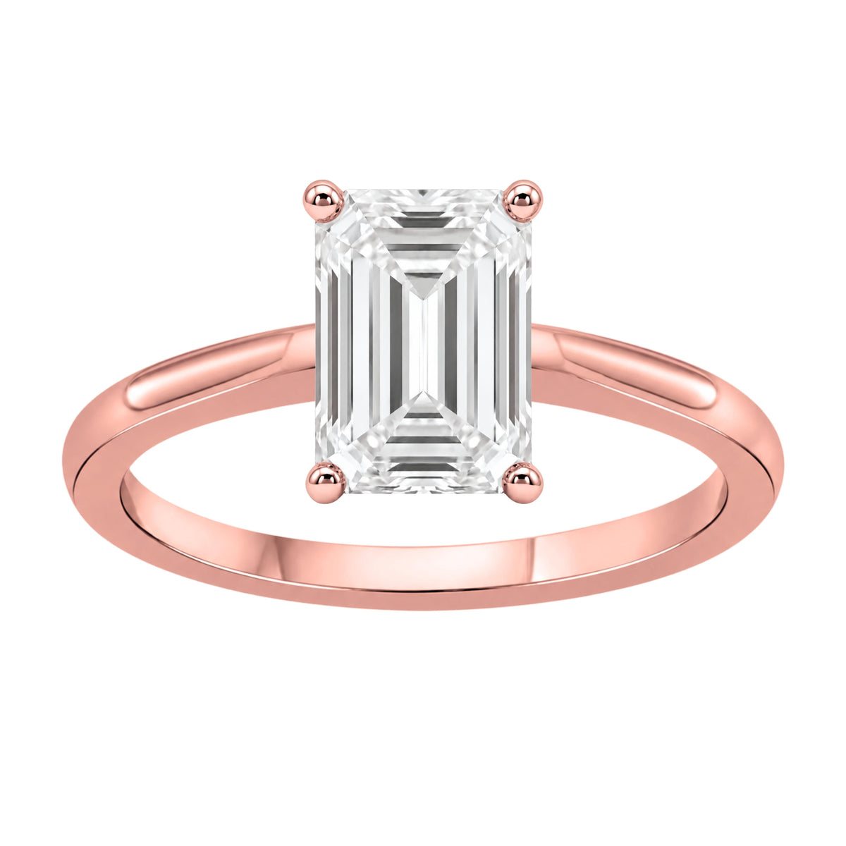 Lab-Grown Diamond Solitaire Engagement Ring in 14K White Gold or 14K Yellow Gold