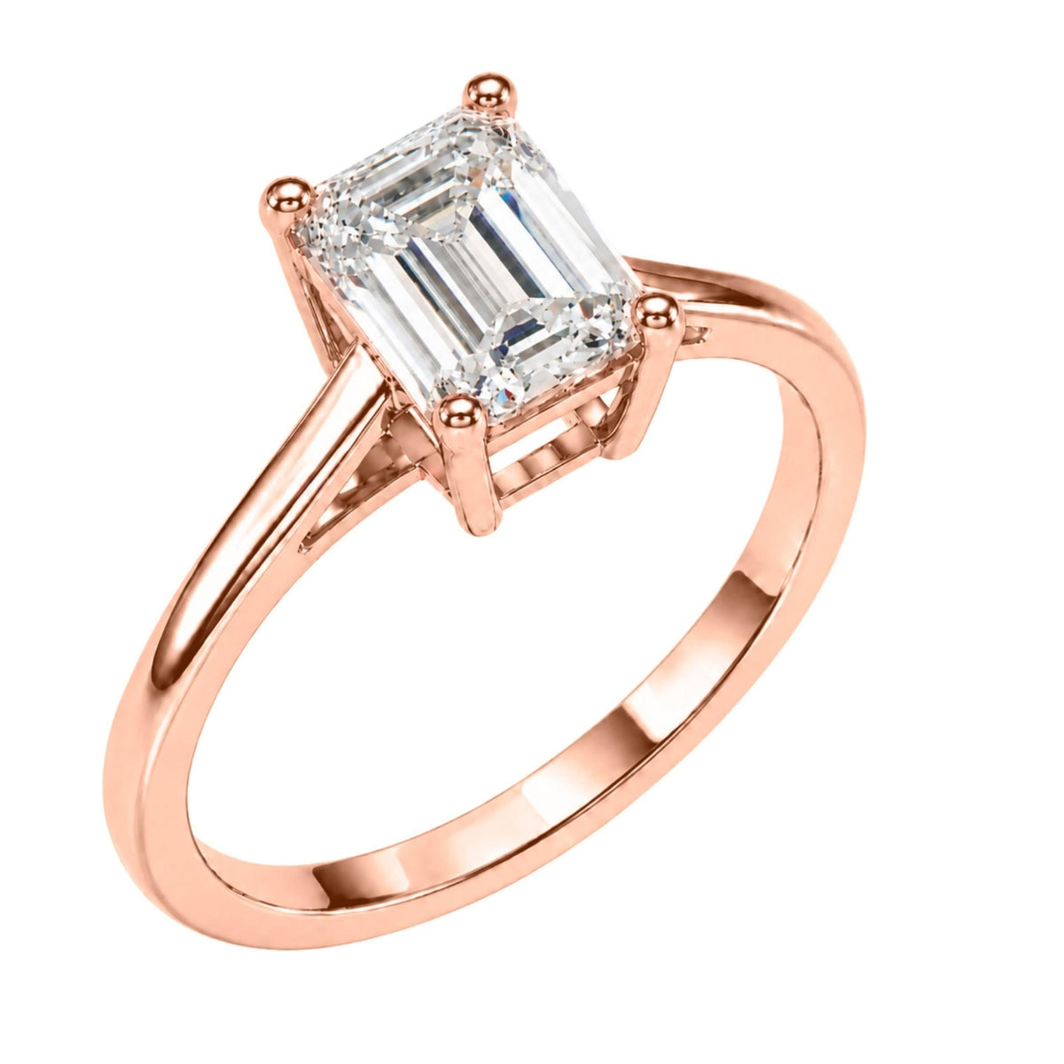 Lab-Grown Diamond Solitaire Engagement Ring in 14K White Gold or 14K Yellow Gold