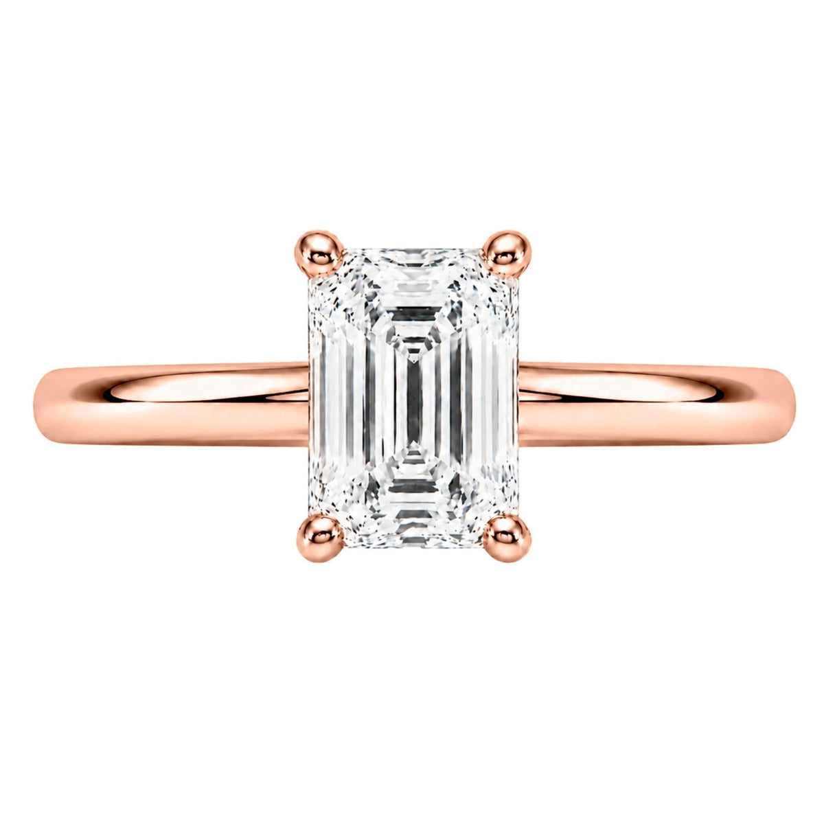 Lab-Grown Diamond Solitaire Engagement Ring in 14K White Gold or 14K Yellow Gold