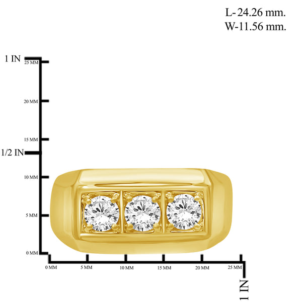 1.00 Carat T.W. Lab Grown Diamond Men's Ring (Assorted color)