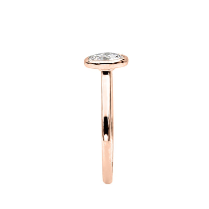 1 to 6 ct. T.W. Lab-Grown Diamond Round Cut Solitaire Bezel Engagement Ring in 14K White Gold or 14K Yellow Gold