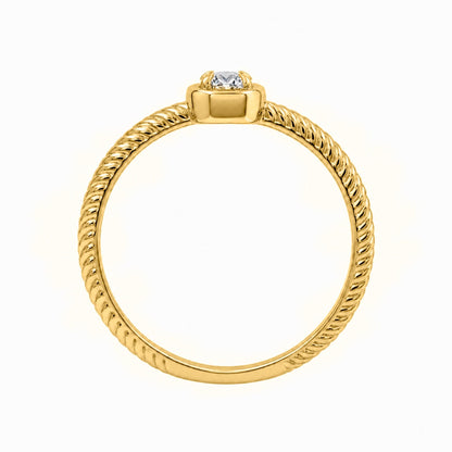0.15 ct. T.W. Lab-Grown Diamond Round Bezel Engagement Ring in 14K White Gold or 14K Yellow Gold