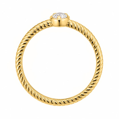 0.2 ct. T.W. Lab-Grown Diamond Pear Bezel Engagement Ring in 14K White Gold or 14K Yellow Gold