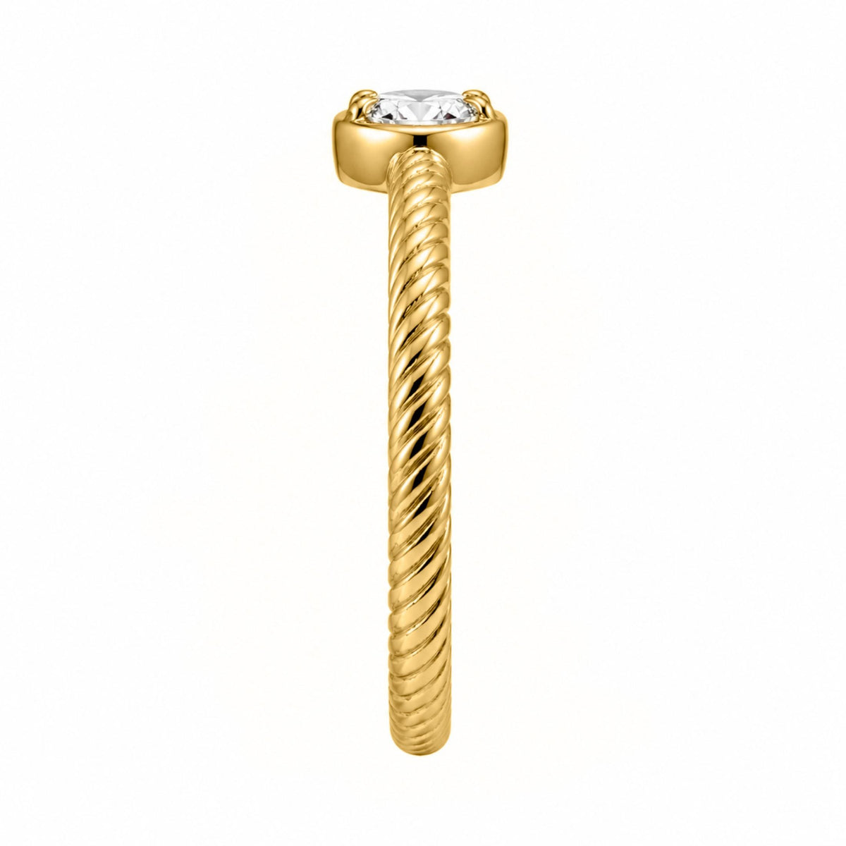 0.2 ct. T.W. Lab-Grown Diamond Pear Bezel Engagement Ring in 14K White Gold or 14K Yellow Gold