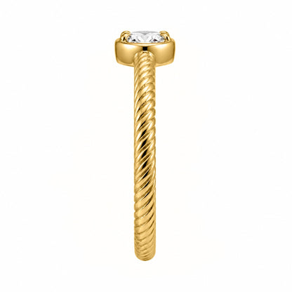0.2 ct. T.W. Lab-Grown Diamond Pear Bezel Engagement Ring in 14K White Gold or 14K Yellow Gold