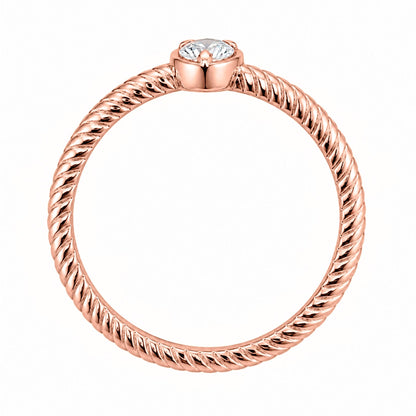 0.2 ct. T.W. Lab-Grown Diamond Pear Bezel Engagement Ring in 14K White Gold or 14K Yellow Gold