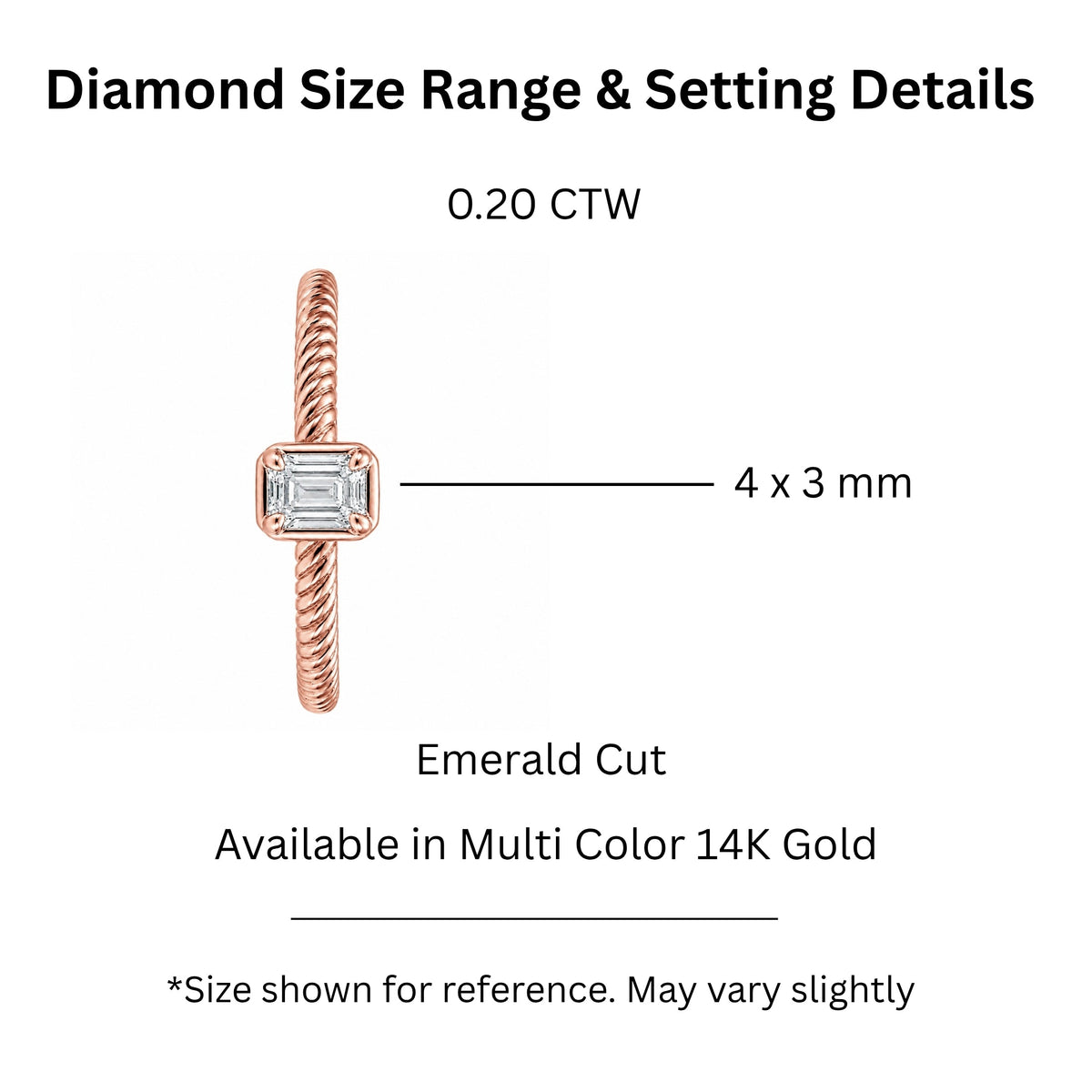 0.2 ct. T.W. Lab-Grown Diamond Emerald-Cut Bezel Engagement Ring in 14K White Gold or 14K Yellow Gold