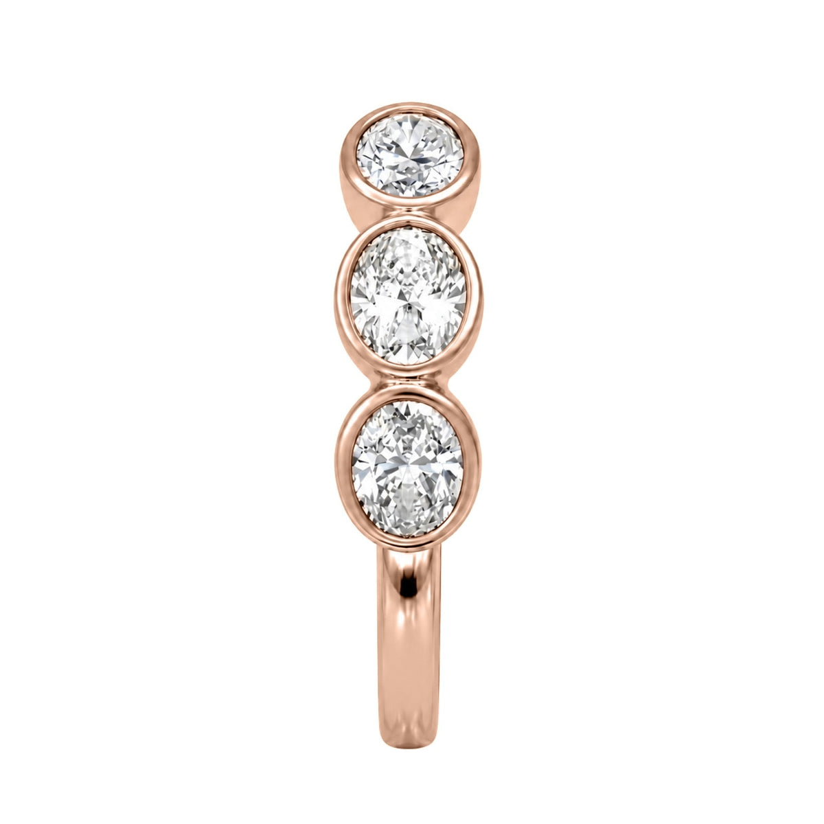3 ct. T.W. Lab-Grown Diamond Oval Five-Stone Wedding Ring in 14K White Gold or 14K Yellow Gold