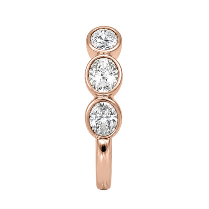 3 ct. T.W. Lab-Grown Diamond Oval Five-Stone Wedding Ring in 14K White Gold or 14K Yellow Gold