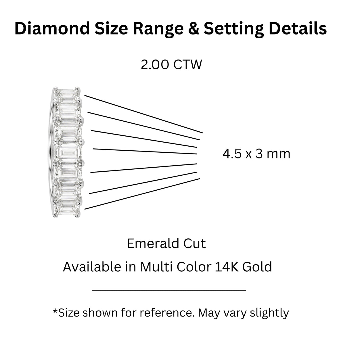 Lab-Grown Diamond Emerald-Cut Seven-Stone Wedding Ring in 14K White Gold or 14K Yellow Gold