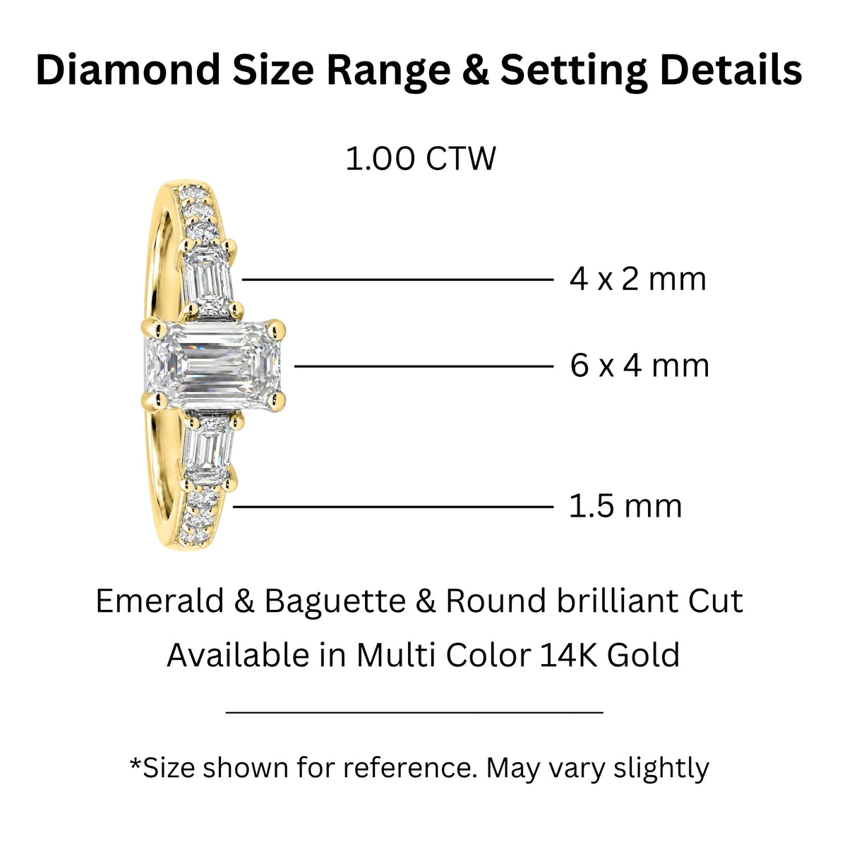 1 ct. T.W. Lab-Grown Diamond Round Engagement Ring in 14K White Gold or 14K Yellow Gold