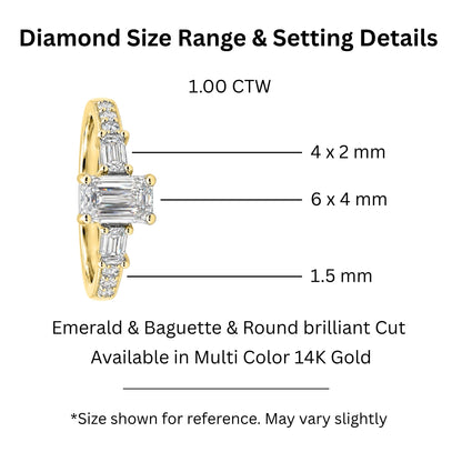 1 ct. T.W. Lab-Grown Diamond Round Engagement Ring in 14K White Gold or 14K Yellow Gold
