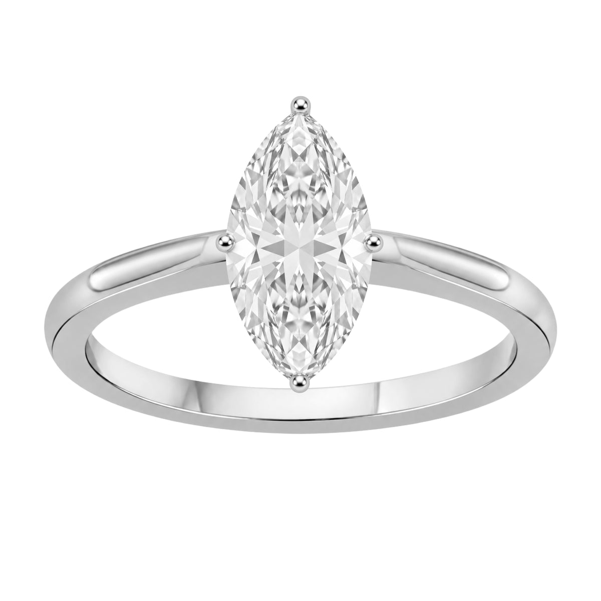Lab-Grown Diamond Solitaire Engagement Ring in 14K White Gold or 14K Yellow Gold