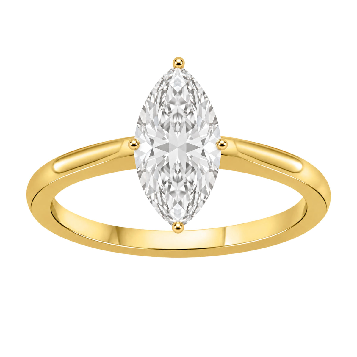 Lab-Grown Diamond Solitaire Engagement Ring in 14K White Gold or 14K Yellow Gold