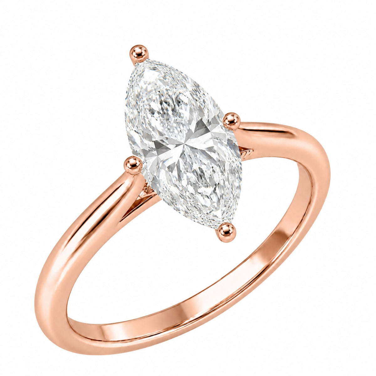 Lab-Grown Diamond Solitaire Engagement Ring in 14K White Gold or 14K Yellow Gold