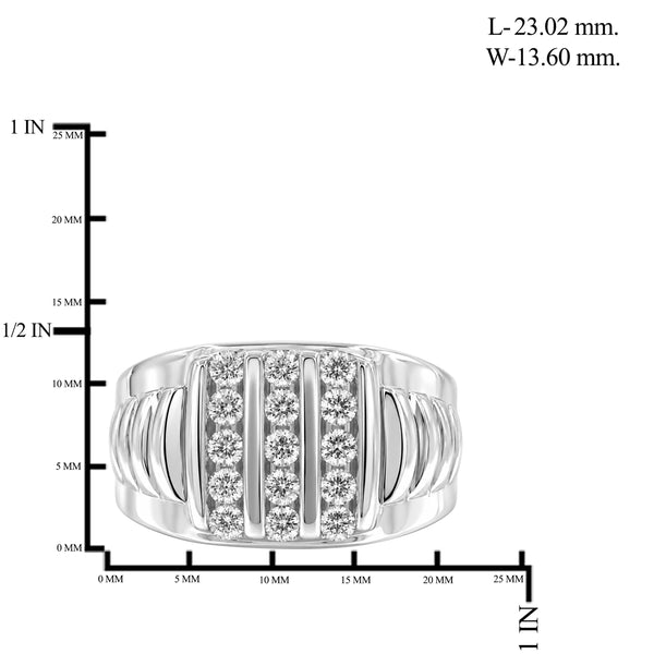 1.00 Carat T.W. Lab Grown Diamond Men's Ring (Assorted color)