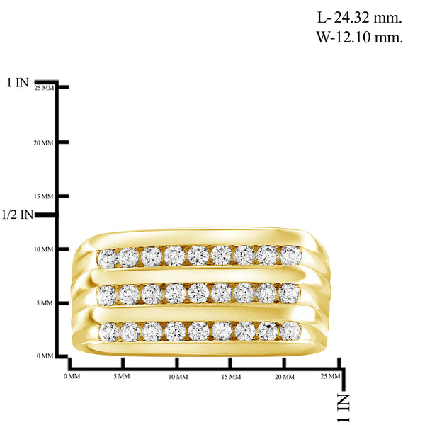 1.00 Carat T.W. Lab Grown Diamond Men's Ring (Assorted color)