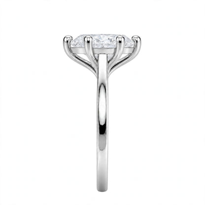 Lab-Grown Diamond Marquise Cut Solitaire Engagement Ring in 14K White Gold or 14K Yellow Gold