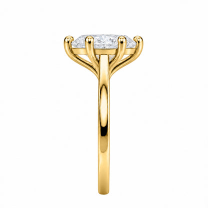Lab-Grown Diamond Marquise Cut Solitaire Engagement Ring in 14K White Gold or 14K Yellow Gold