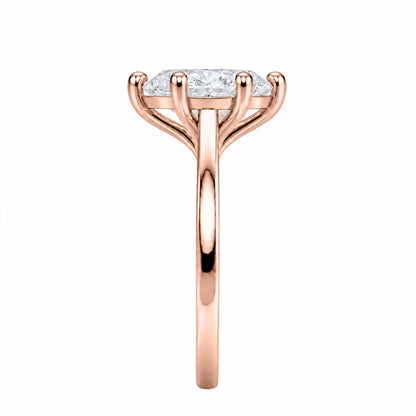 Lab-Grown Diamond Marquise Cut Solitaire Engagement Ring in 14K White Gold or 14K Yellow Gold