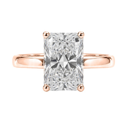 Lab-Grown Diamond Radiant Cut Solitaire Engagement Ring in 14K White Gold or 14K Yellow Gold