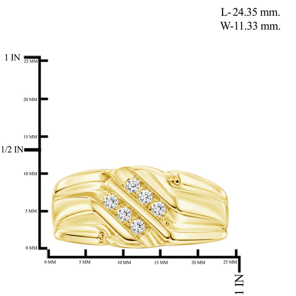 1/7 Carat T.W. Lab Grown Diamond Sterling Silver Men's Ring
