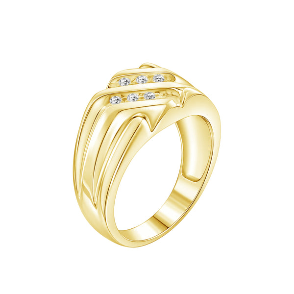 1/7 Carat T.W. Lab Grown Diamond Sterling Silver Men's Ring