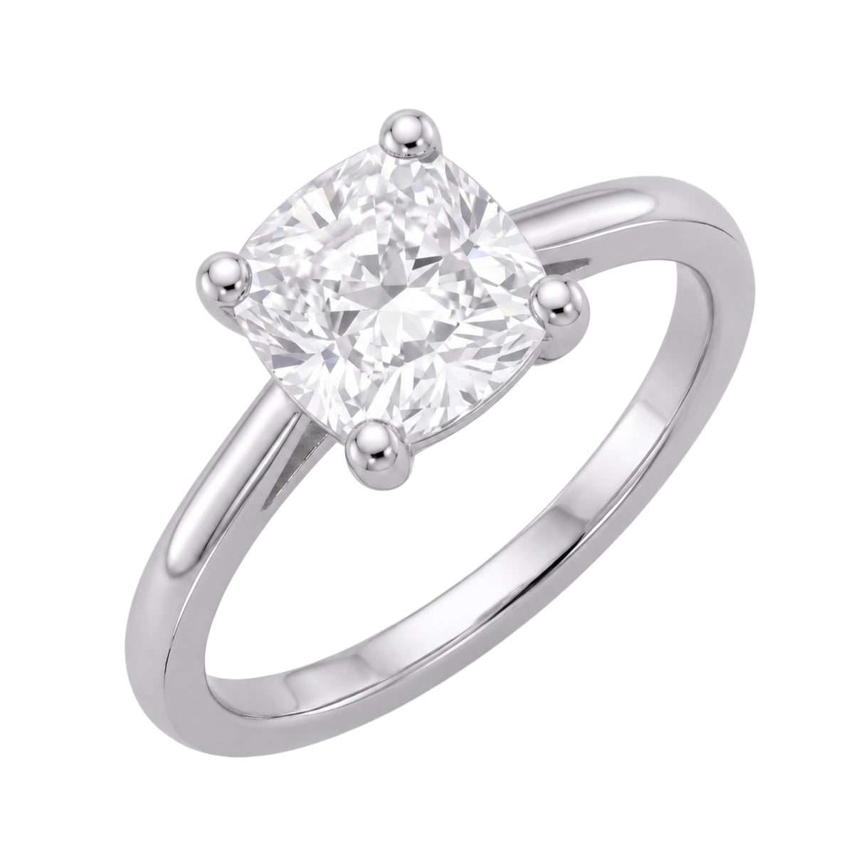 Lab-Grown Diamond Solitaire Engagement Ring in 14K White Gold or 14K Yellow Gold