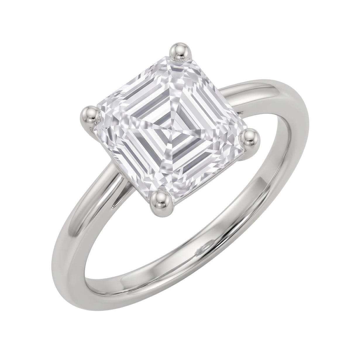 Lab-Grown Diamond Solitaire Engagement Ring in 14K White Gold or 14K Yellow Gold