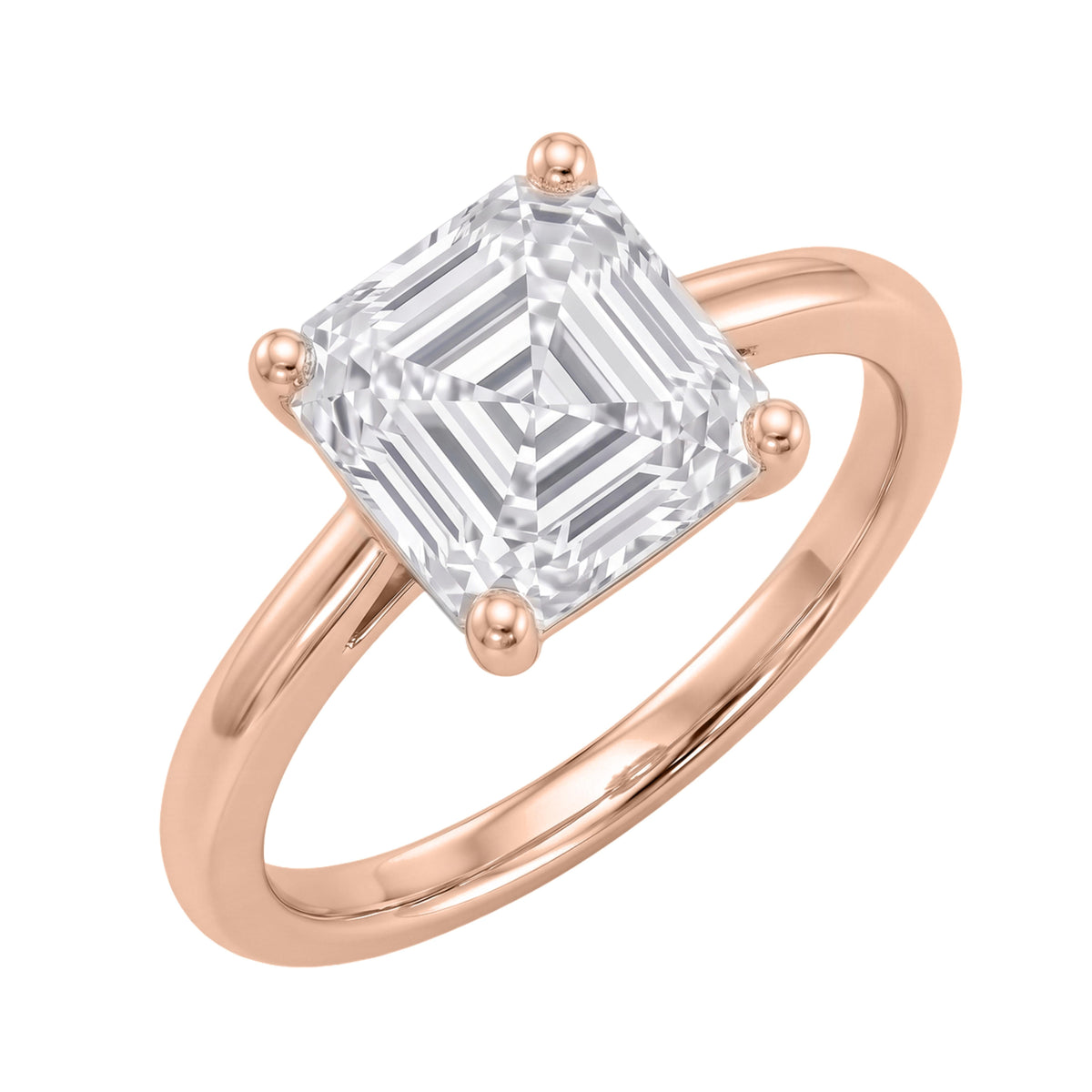 Lab-Grown Diamond Solitaire Engagement Ring in 14K White Gold or 14K Yellow Gold