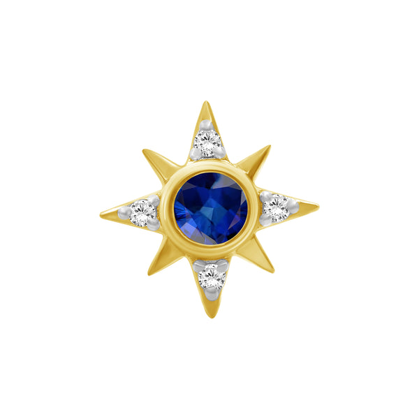 Gemstone and Created White Sapphire 14K Gold Over Silver Earrings