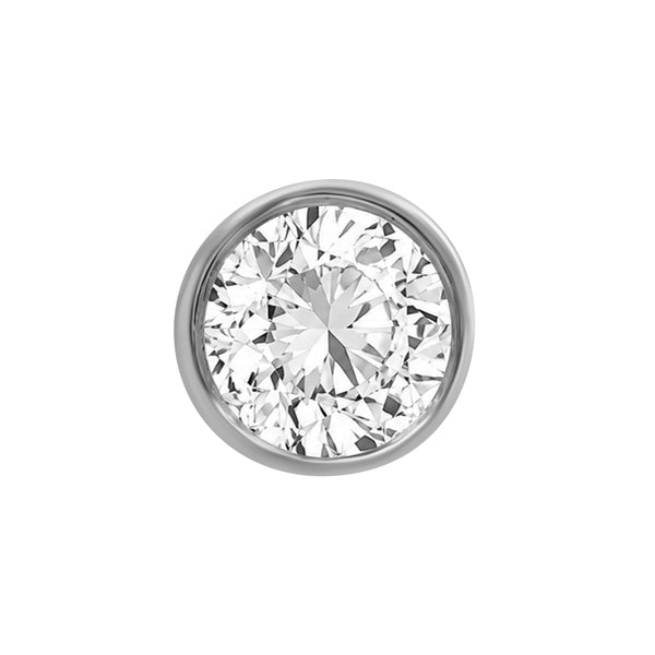 1/2 Carat T.W Lab Grown Diamond Sterling Silver Bezal Set Earrings
