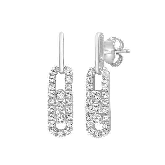 1/2 ct. T.W. Lab-Grown Diamond Earrings in Sterling Silver or Gold over Silver