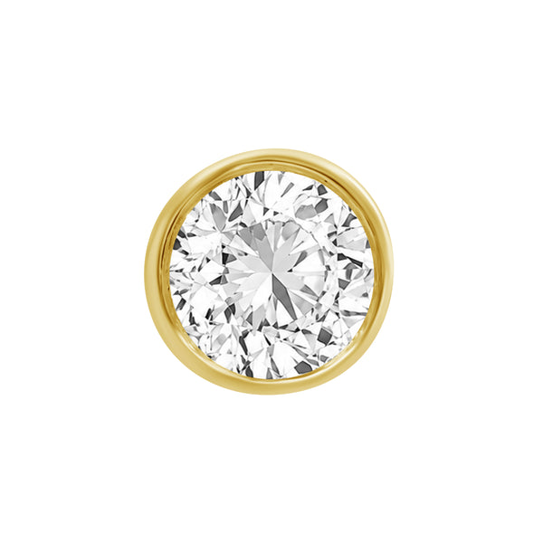 1/2 Carat T.W Lab Grown Diamond Sterling Silver Bezal Set Earrings