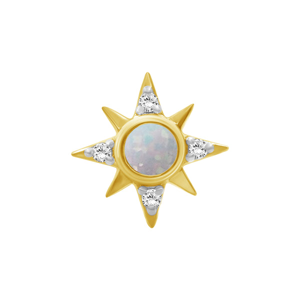 Gemstone and Created White Sapphire 14K Gold Over Silver Earrings