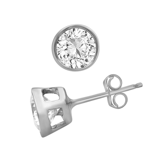 1.50 ct. T.W. Lab-Grown Diamond Earrings in Sterling Silver or Gold over Silver