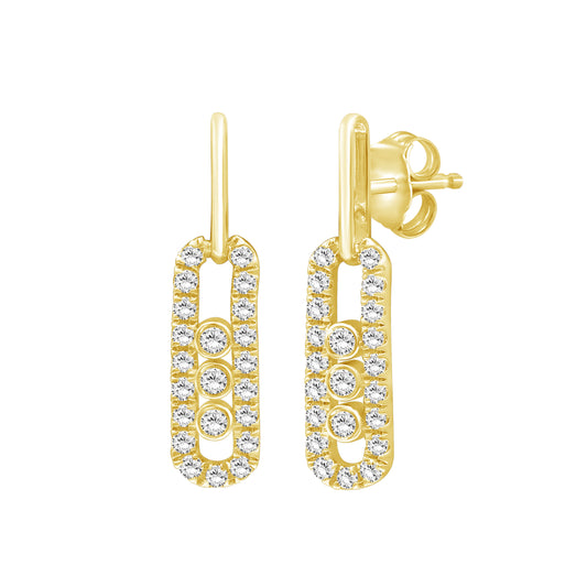 1/2 ct. T.W. Lab-Grown Diamond Earrings in Sterling Silver or Gold over Silver